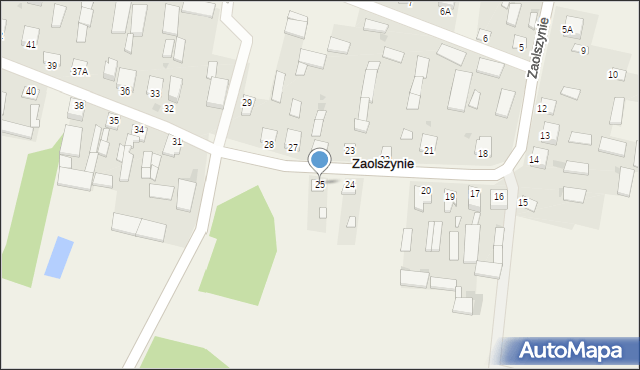 Zaolszynie, Zaolszynie, 25, mapa Zaolszynie