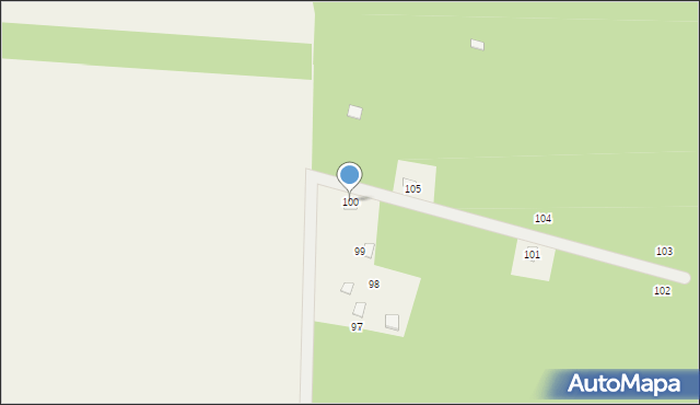 Zaosie, Zaosie, 100, mapa Zaosie