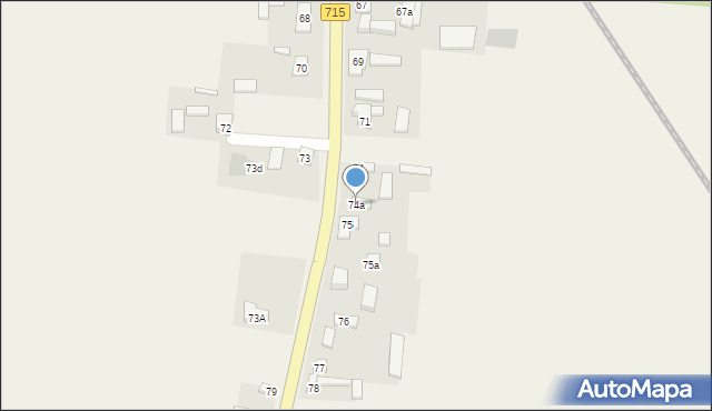 Zaosie, Zaosie, 74a, mapa Zaosie