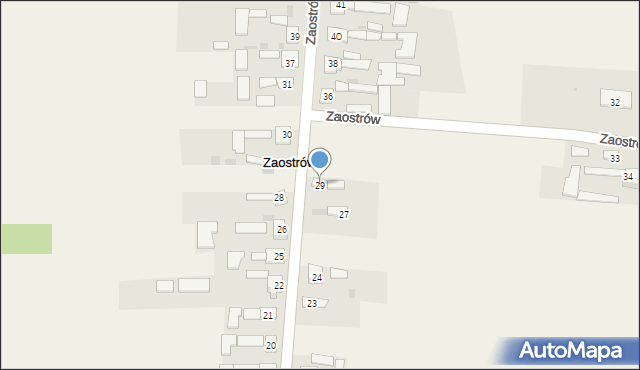 Zaostrów, Zaostrów, 29, mapa Zaostrów