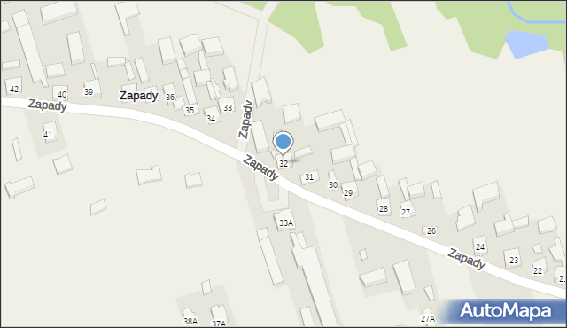 Zapady, Zapady, 32, mapa Zapady