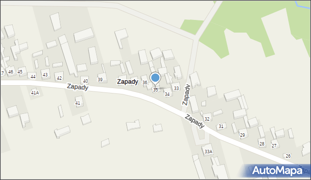 Zapady, Zapady, 35, mapa Zapady