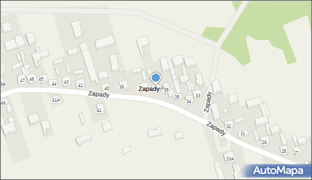 Zapady, Zapady, 37, mapa Zapady