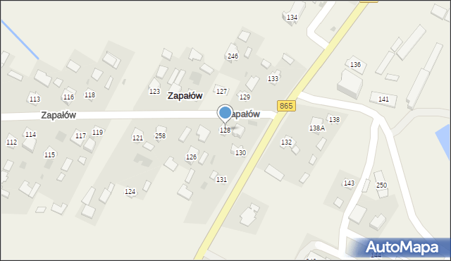 Zapałów, Zapałów, 128, mapa Zapałów