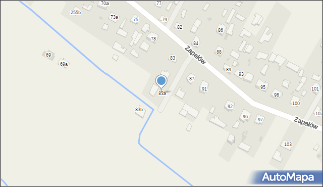 Zapałów, Zapałów, 83a, mapa Zapałów