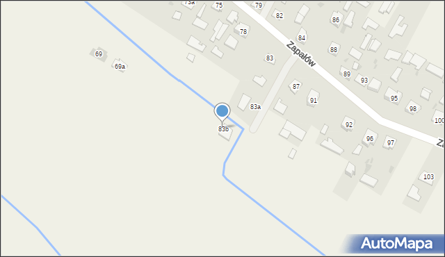 Zapałów, Zapałów, 83b, mapa Zapałów