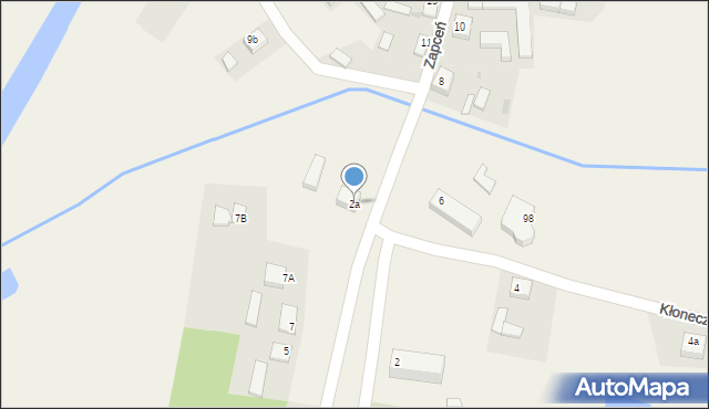 Zapceń, Zapceń, 2a, mapa Zapceń