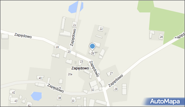 Zapędowo, Zapędowo, 24, mapa Zapędowo