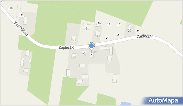 Zapieczki, Zapieczki, 3, mapa Zapieczki