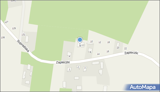 Zapieczki, Zapieczki, 6, mapa Zapieczki