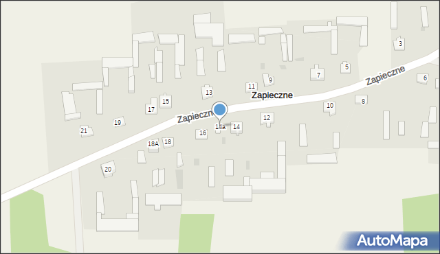 Zapieczne, Zapieczne, 14a, mapa Zapieczne