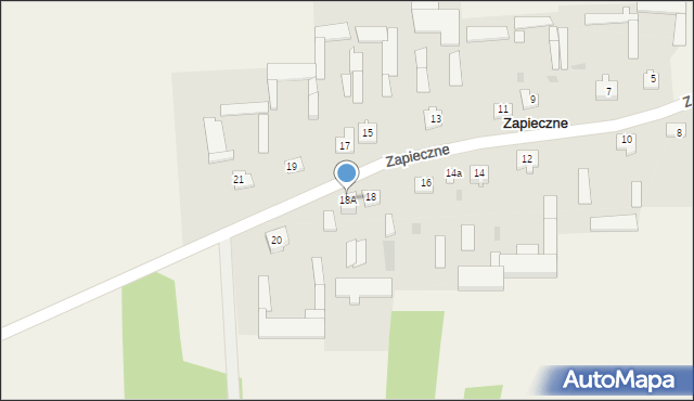 Zapieczne, Zapieczne, 18A, mapa Zapieczne