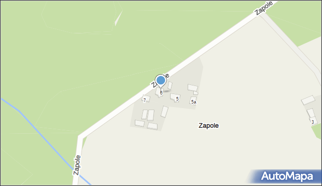 Zapole, Zapole, 6, mapa Zapole