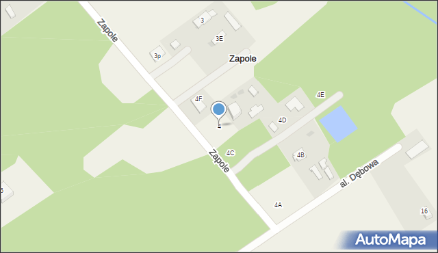 Zapole, Zapole, 4, mapa Zapole