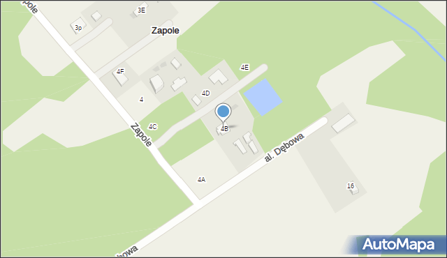 Zapole, Zapole, 4B, mapa Zapole