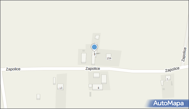 Zapolice, Zapolice, 9, mapa Zapolice