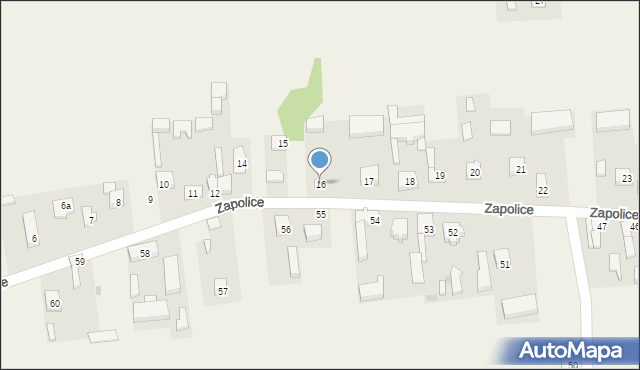 Zapolice, Zapolice, 16, mapa Zapolice