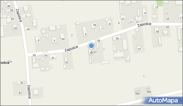 Zapolice, Zapolice, 60, mapa Zapolice