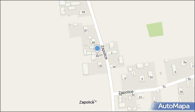 Zapolice, Zapolice, 84, mapa Zapolice
