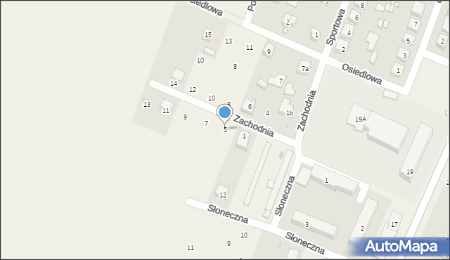 Zapolice, Zachodnia, 5, mapa Zapolice