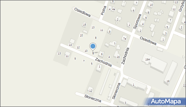 Zapolice, Zachodnia, 8, mapa Zapolice