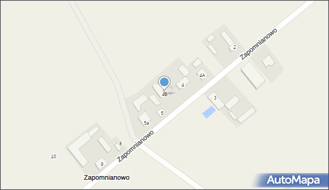 Zapomnianowo, Zapomnianowo, 4B, mapa Zapomnianowo