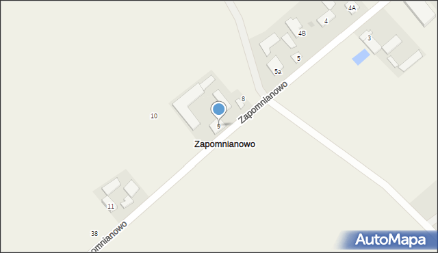 Zapomnianowo, Zapomnianowo, 9, mapa Zapomnianowo