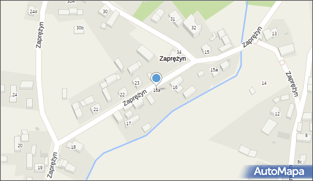 Zaprężyn, Zaprężyn, 16a, mapa Zaprężyn