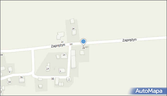 Zaprężyn, Zaprężyn, 2a, mapa Zaprężyn
