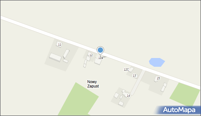 Zapust, Zapust, 12a, mapa Zapust