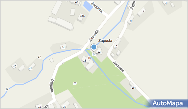 Zapusta, Zapusta, 14, mapa Zapusta