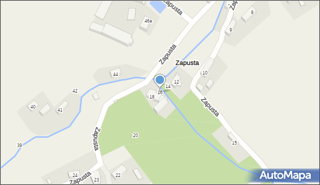 Zapusta, Zapusta, 16, mapa Zapusta