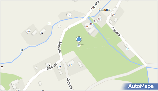 Zapusta, Zapusta, 20, mapa Zapusta