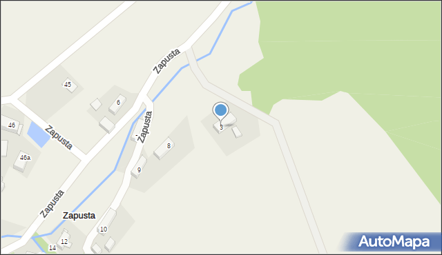 Zapusta, Zapusta, 3, mapa Zapusta