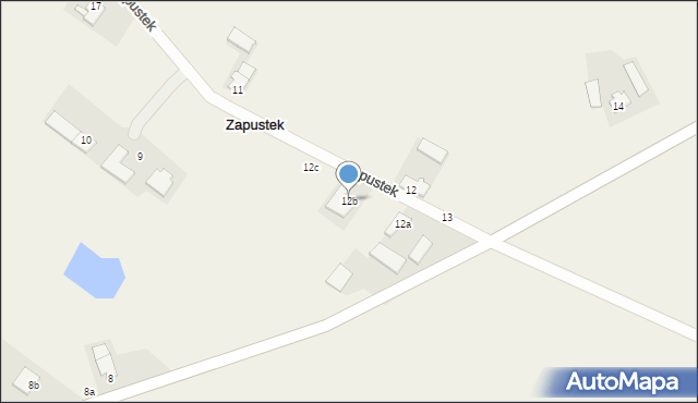 Zapustek, Zapustek, 12b, mapa Zapustek