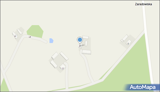 Zaradowiska, Zaradowiska, 10, mapa Zaradowiska