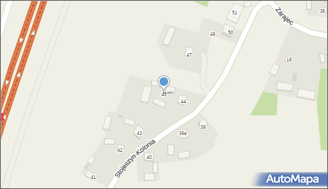 Zarajec, Zarajec, 45, mapa Zarajec