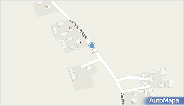 Zarajec Potocki, Zarajec Potocki, 2, mapa Zarajec Potocki