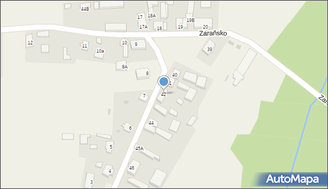 Zarańsko, Zarańsko, 42, mapa Zarańsko