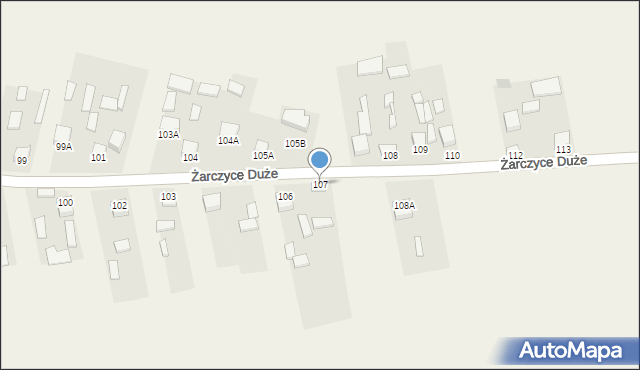 Żarczyce Duże, Żarczyce Duże, 107, mapa Żarczyce Duże
