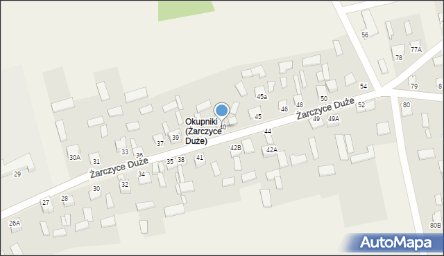 Żarczyce Duże, Żarczyce Duże, 40, mapa Żarczyce Duże