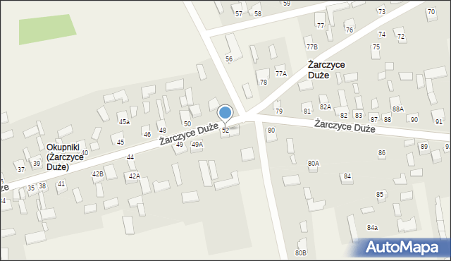 Żarczyce Duże, Żarczyce Duże, 52, mapa Żarczyce Duże