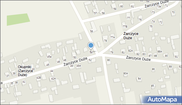 Żarczyce Duże, Żarczyce Duże, 54, mapa Żarczyce Duże