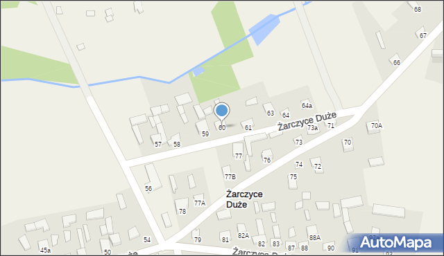 Żarczyce Duże, Żarczyce Duże, 60, mapa Żarczyce Duże
