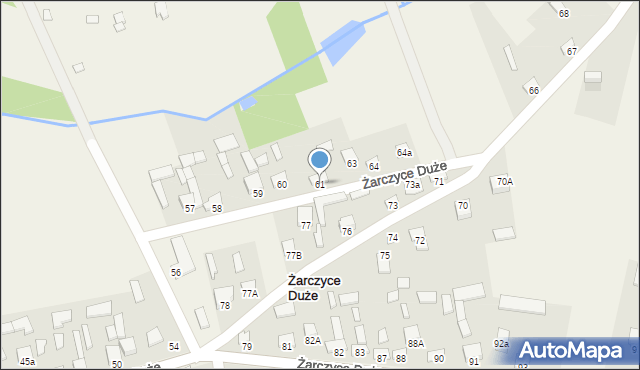 Żarczyce Duże, Żarczyce Duże, 61, mapa Żarczyce Duże