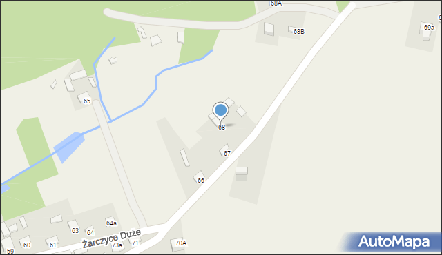 Żarczyce Duże, Żarczyce Duże, 68, mapa Żarczyce Duże