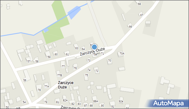 Żarczyce Duże, Żarczyce Duże, 73a, mapa Żarczyce Duże