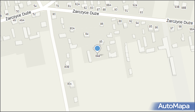 Żarczyce Duże, Żarczyce Duże, 84a, mapa Żarczyce Duże
