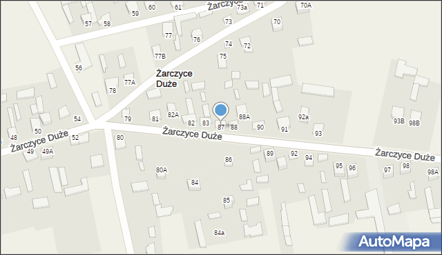 Żarczyce Duże, Żarczyce Duże, 87, mapa Żarczyce Duże