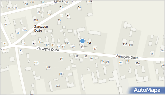 Żarczyce Duże, Żarczyce Duże, 91, mapa Żarczyce Duże